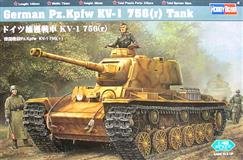 Hobby Boss slepovací model German Pz.Kpfw KV-1 756 (r) Tank 1:48