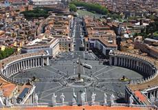 Puzzle Jumbo- Svatopetrské náměstí pohled z budovy Vatikánu - Řím 2000 dílků