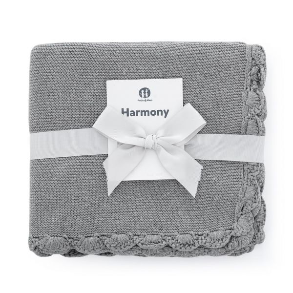 Pletená deka Petite&Mars Harmony  Cute Grey