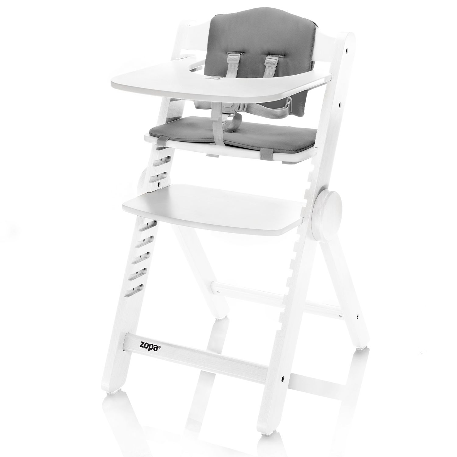 Dřevěná jídelní židlička Zopa Clipp & Clapp White