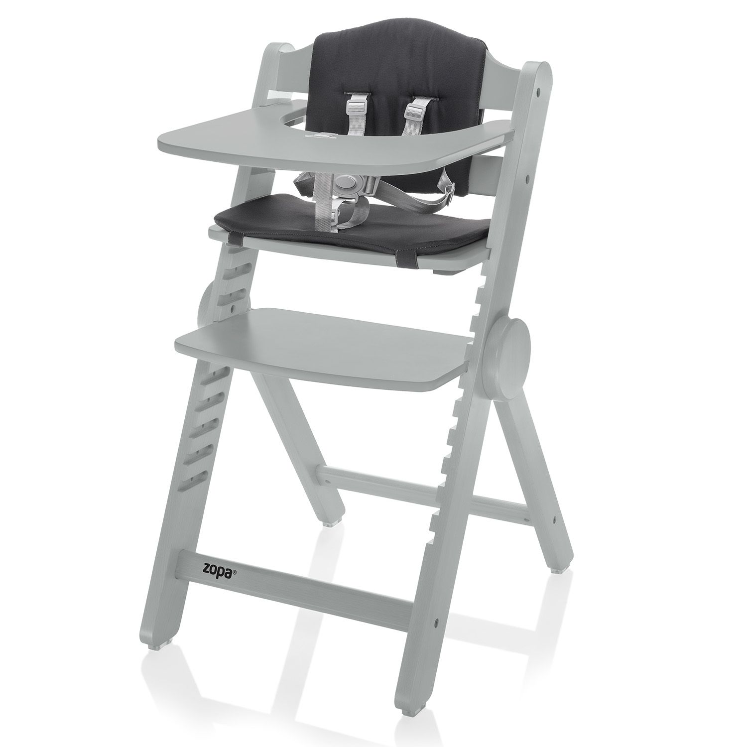 Dřevěná jídelní židlička Zopa Clipp & Clapp Grey