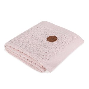 Pletená deka Ceba Baby Růžové vlnky