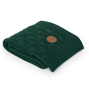 Pletená deka Ceba Baby Emerald Rybí kost