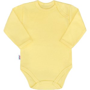 Kojenecké body s dlouhým rukávem New Baby Pastel - žlutá/86 (12-18m)
