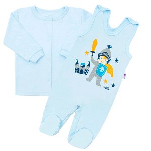 2-dílná kojenecká bavlněná soupravička New Baby Knight - modrá/80 (9-12m)