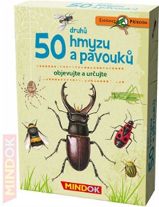 MINDOK HRA kvízová Expedice Příroda: 50 druhů hmyzu a pavouků naučná