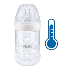 Kojenecká láhev NUK Nature Sense s kontrolou teploty 260 ml - bílá