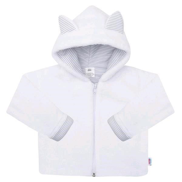 Luxusní dětský zimní kabátek s kapucí New Baby Snowy collection - bílá/80 (9-12m)
