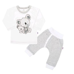 Kojenecké tričko s dlohým rukávem a tepláčky New Baby Koala Bears - šedá/80 (9-12m)